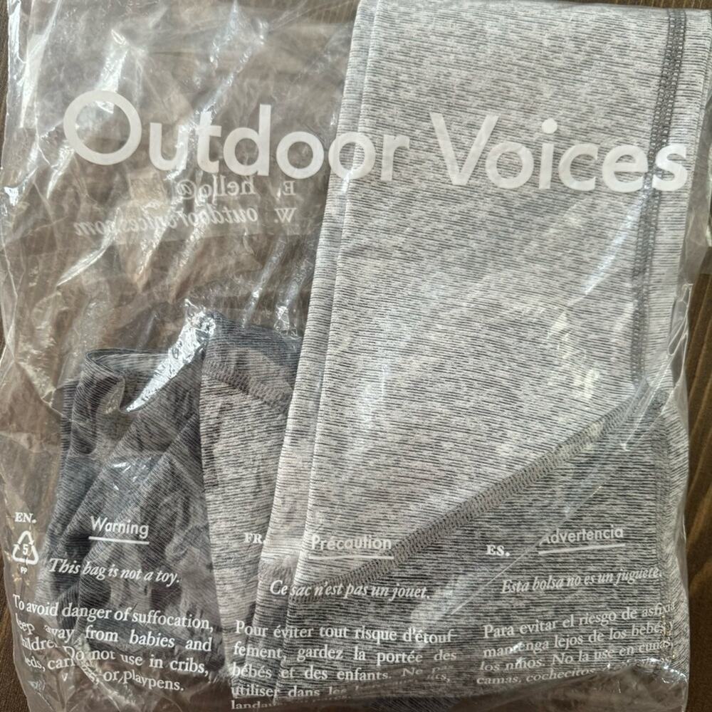 Outdoor‎ Voices 7/8 Spring Leggings Graphite Ash Dove Pocket Workout Size XS NEW - Picture 5 of 8